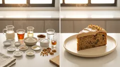 One-Bowl Vegan Coffee Walnut Loaf with Smooth Coffee Cream (Gluten-Free)