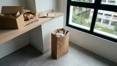 Don’t Toss That Parcel Paper: A Quick Fold for a Neat, Self-Standing Rubbish Bag